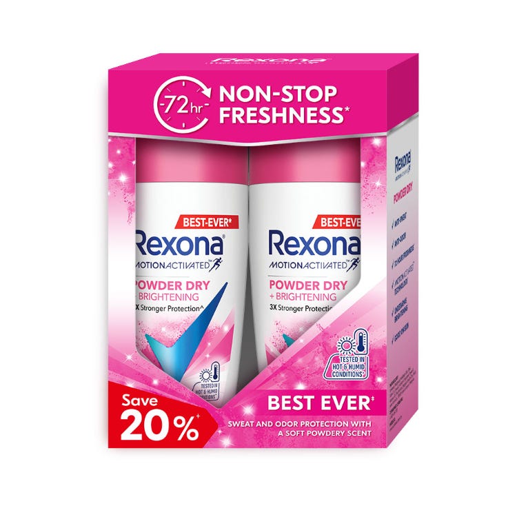 Rexona Women's Antiperspirant Deodorant, Roll On Powder, Dry Powder, 1.7 fl  oz (50 ml) x 5 Pieces