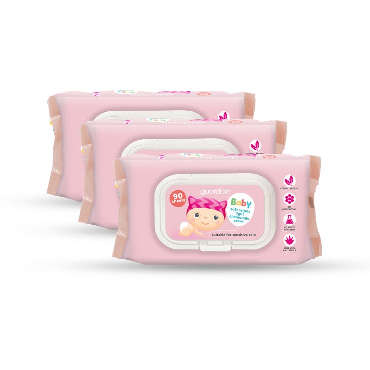 Guardian Chamomile Scented Baby Wipes 20 sx3 Guardian Online