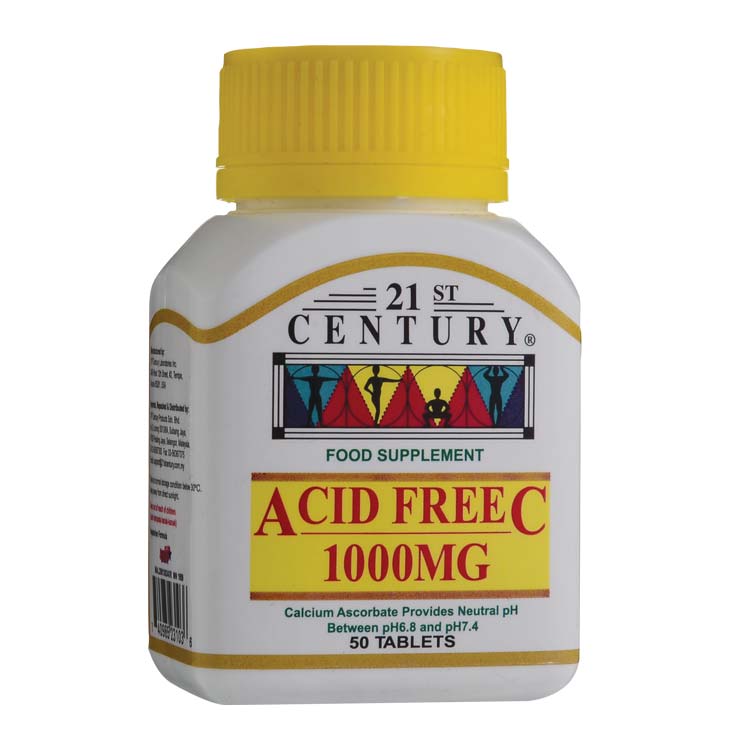 21st Century Acid Free C 1000mg 50s Vitamin Health Care